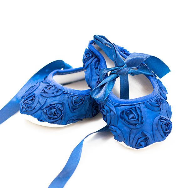 Carra Dark Blue Roses бебешки обувки