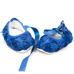 Carra Dark Blue Roses бебешки обувки
