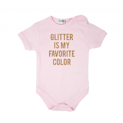 Carra Glitter бебешко боди